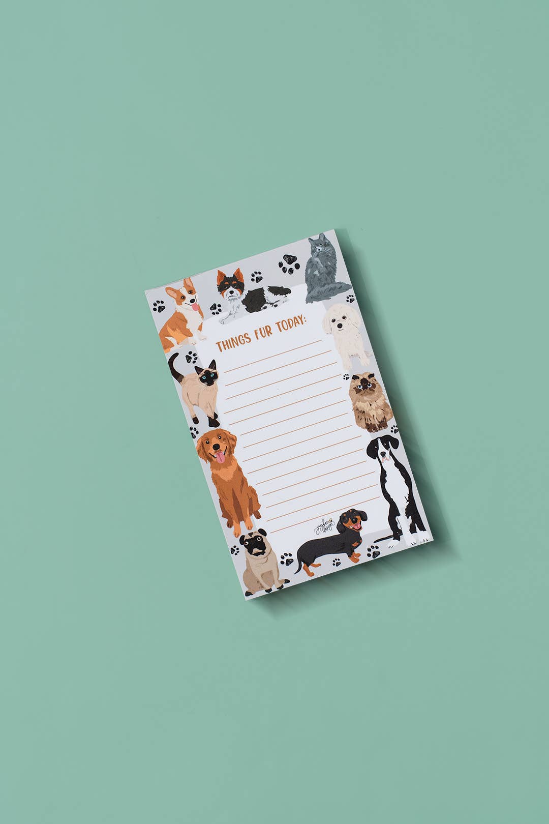 Jaybee Design - Things Fur Today - Notepad