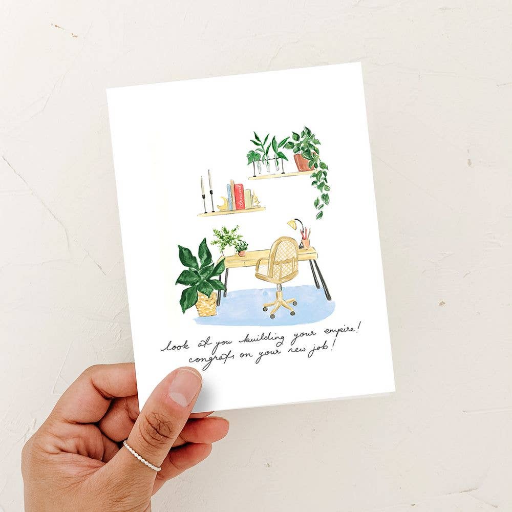 Almeida Illustrations - Congrats on the New Job! card: Kraft
