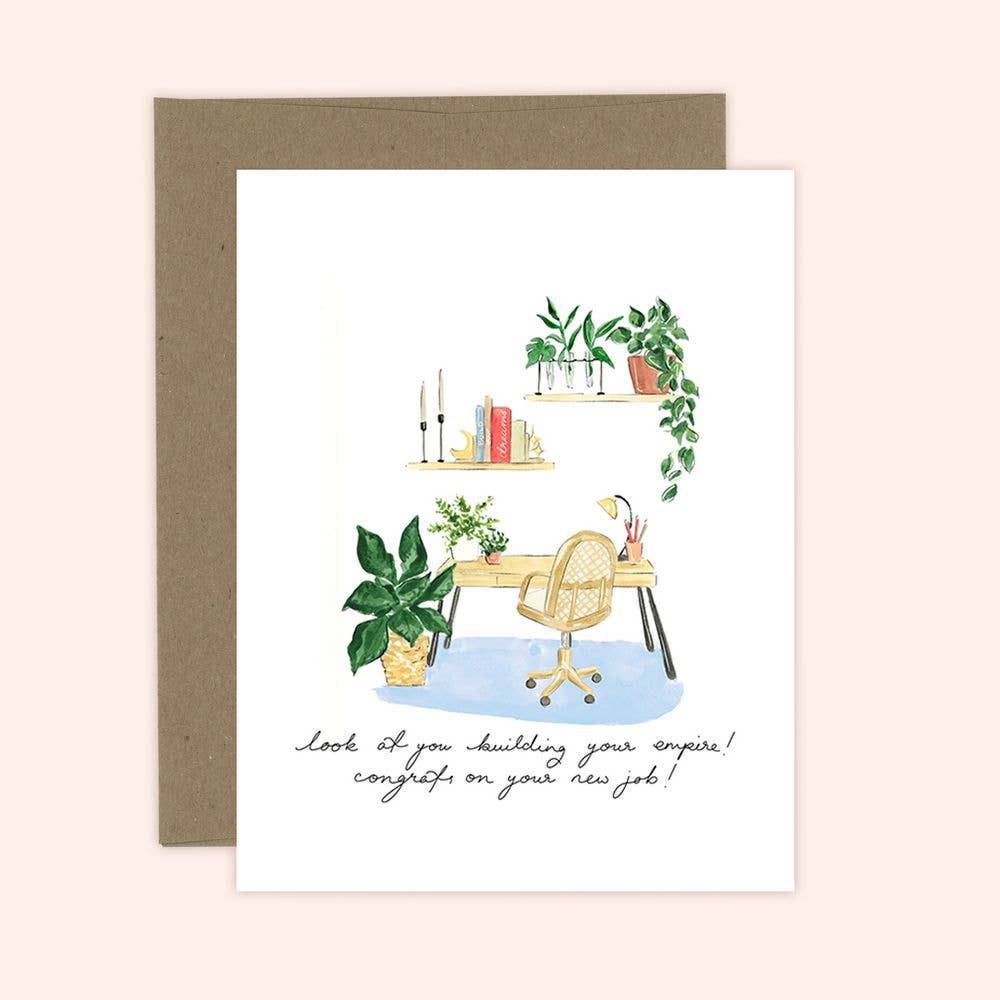Almeida Illustrations - Congrats on the New Job! card: Kraft