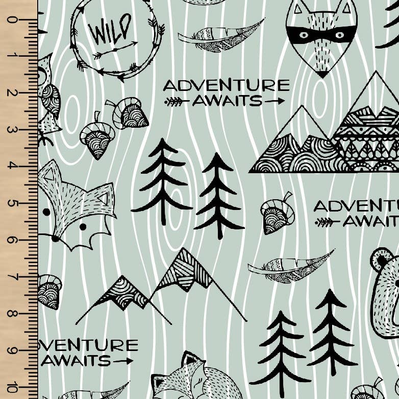 Busy Little Stitches - Adventure Awaits Sage Toddler Blanket