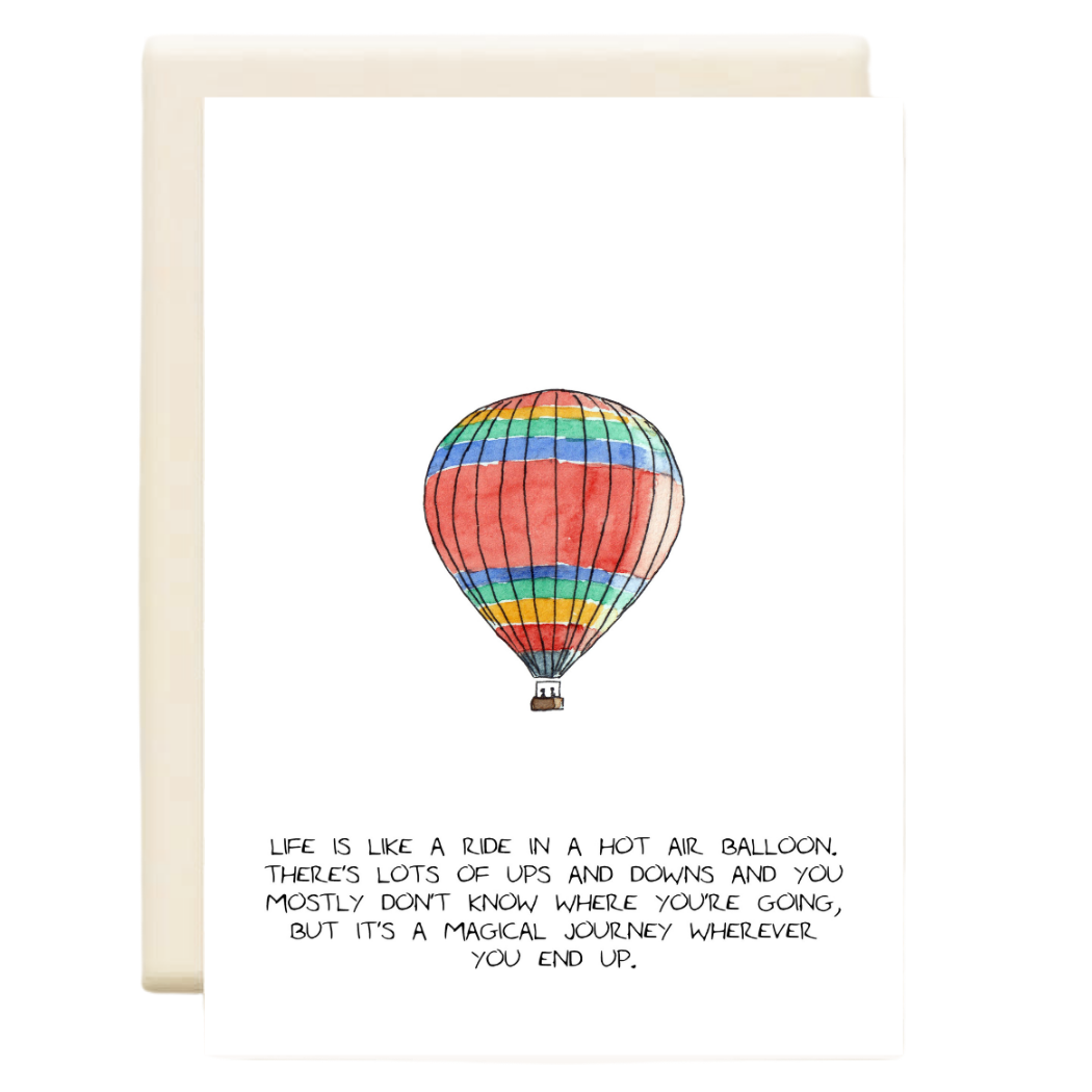 Inkwell Cards - Hot Air Balloon Wisdom | Everyday Greeting Card