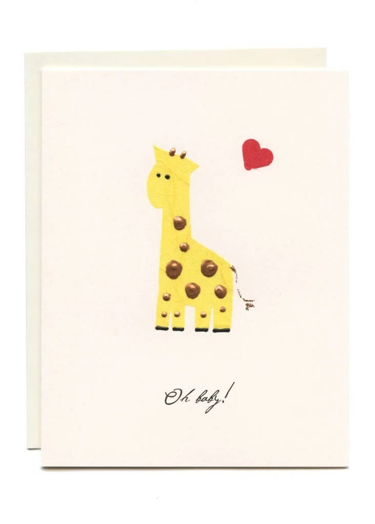 FLAUNT HANDMADE CORRESPONDENCES - "Oh Baby!" Baby Giraffe