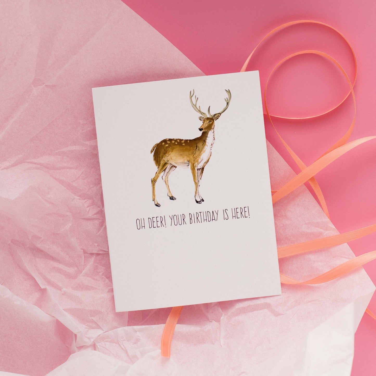 Jaybee Design - Oh Deer! Your Birthday Is Here! - Greeting Card