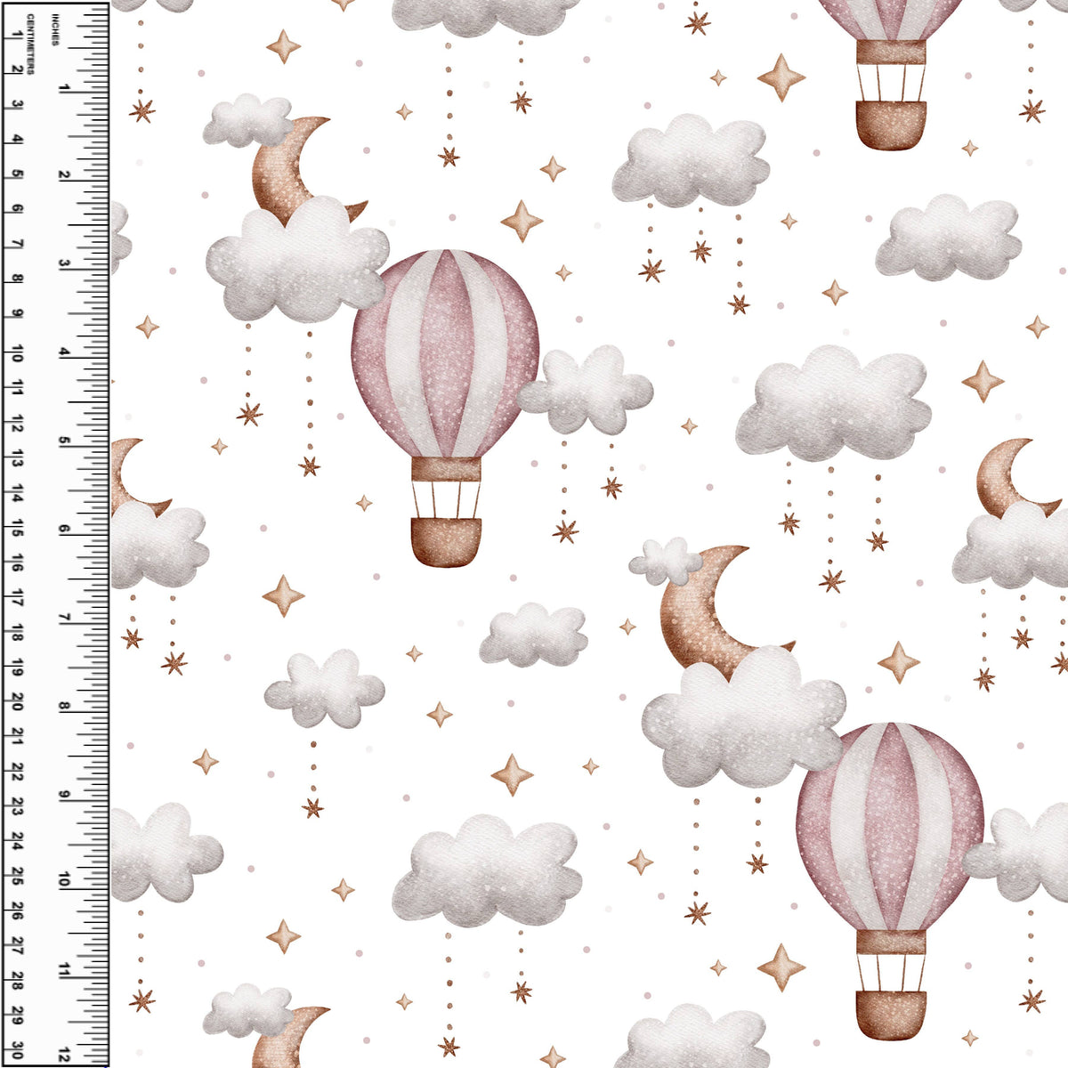 Busy Little Stitches - Hot Air Balloon Stars Toddler Blanket