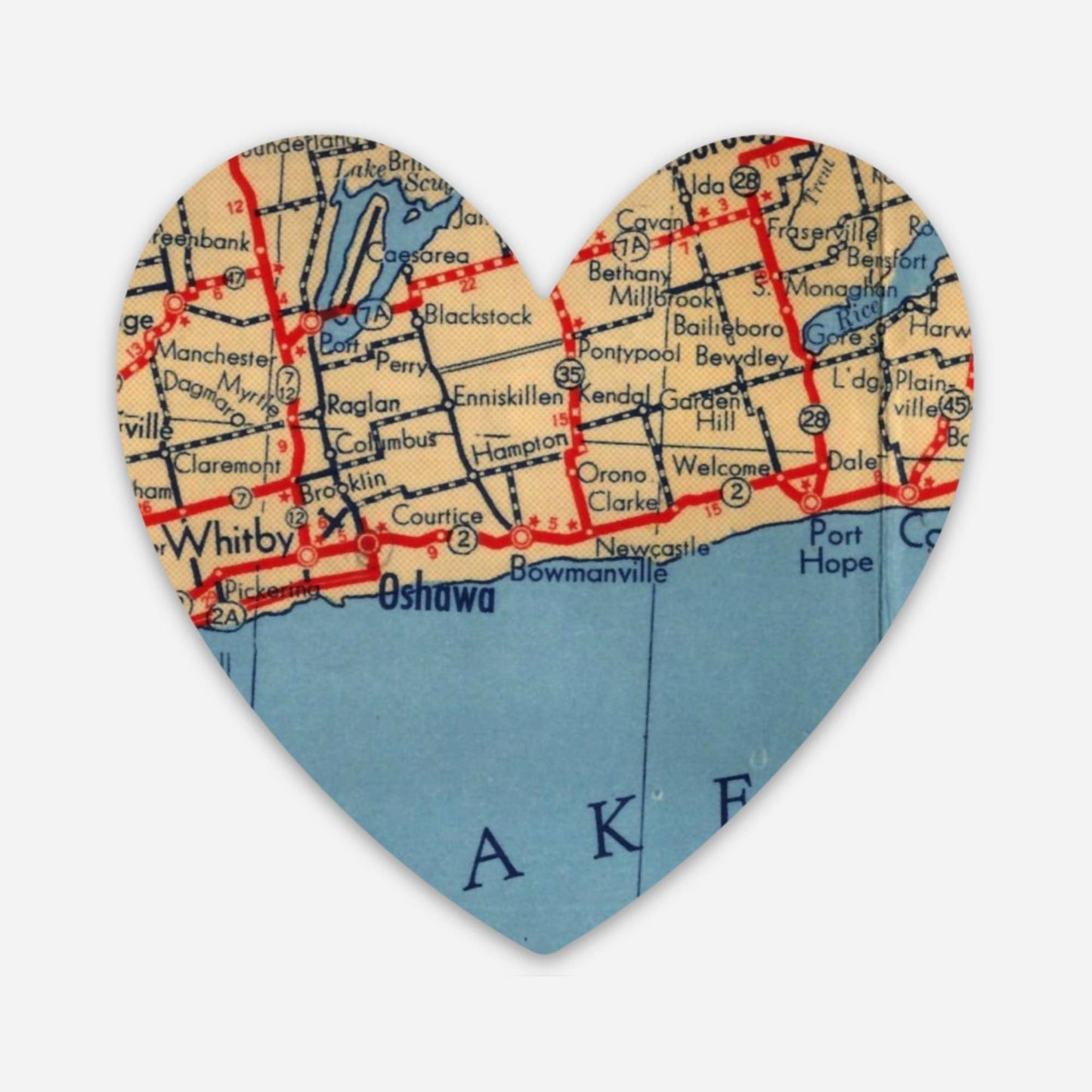 Sadie & June - Custom Map Magnet: "My Heart is Here"