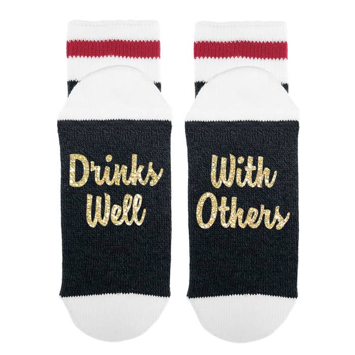 Sock Dirty to Me - Drinks Well with Others Socks - Socks: Matte White