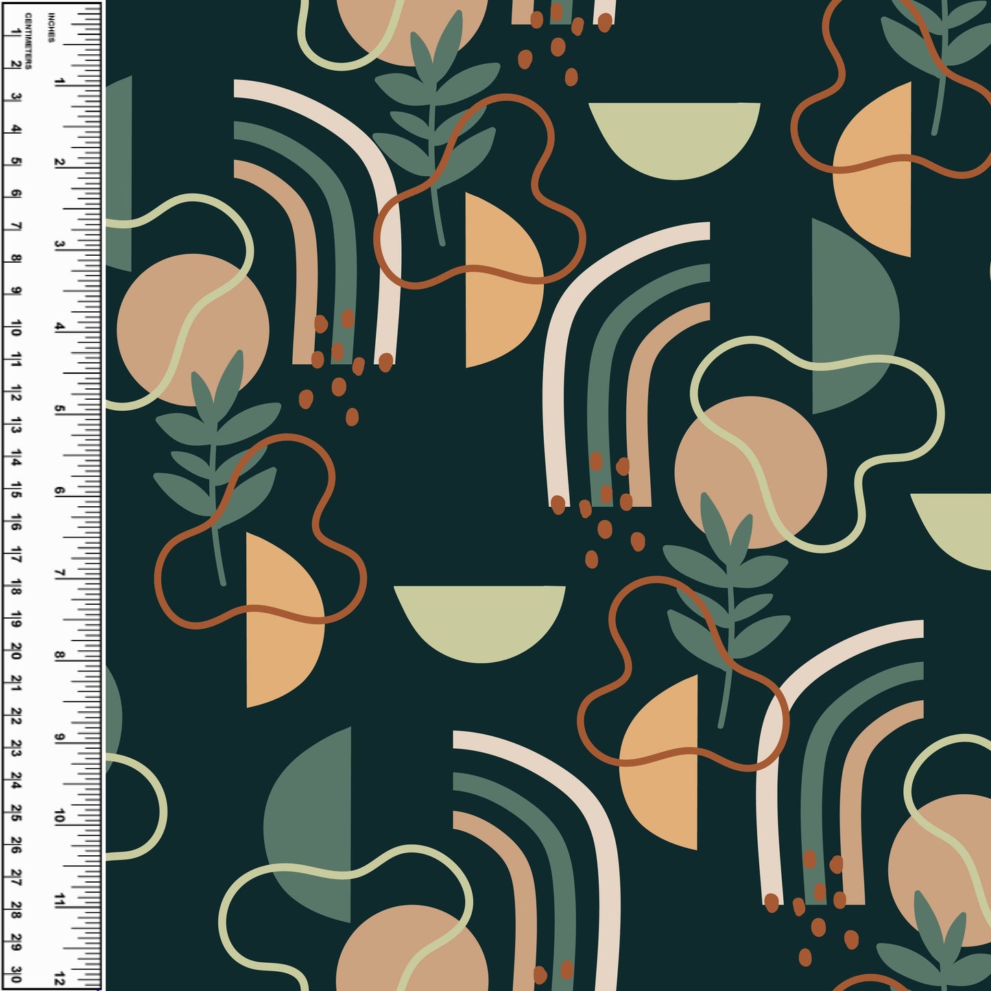 Busy Little Stitches - Modern Forest Green Rainbow Throw Blanket