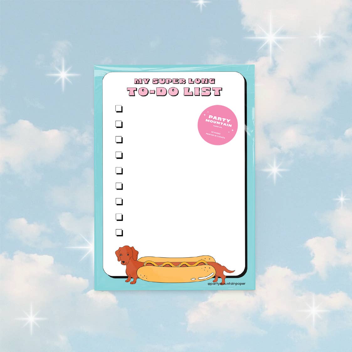 Party Mountain Paper co. - Super Long To-Do Notepad