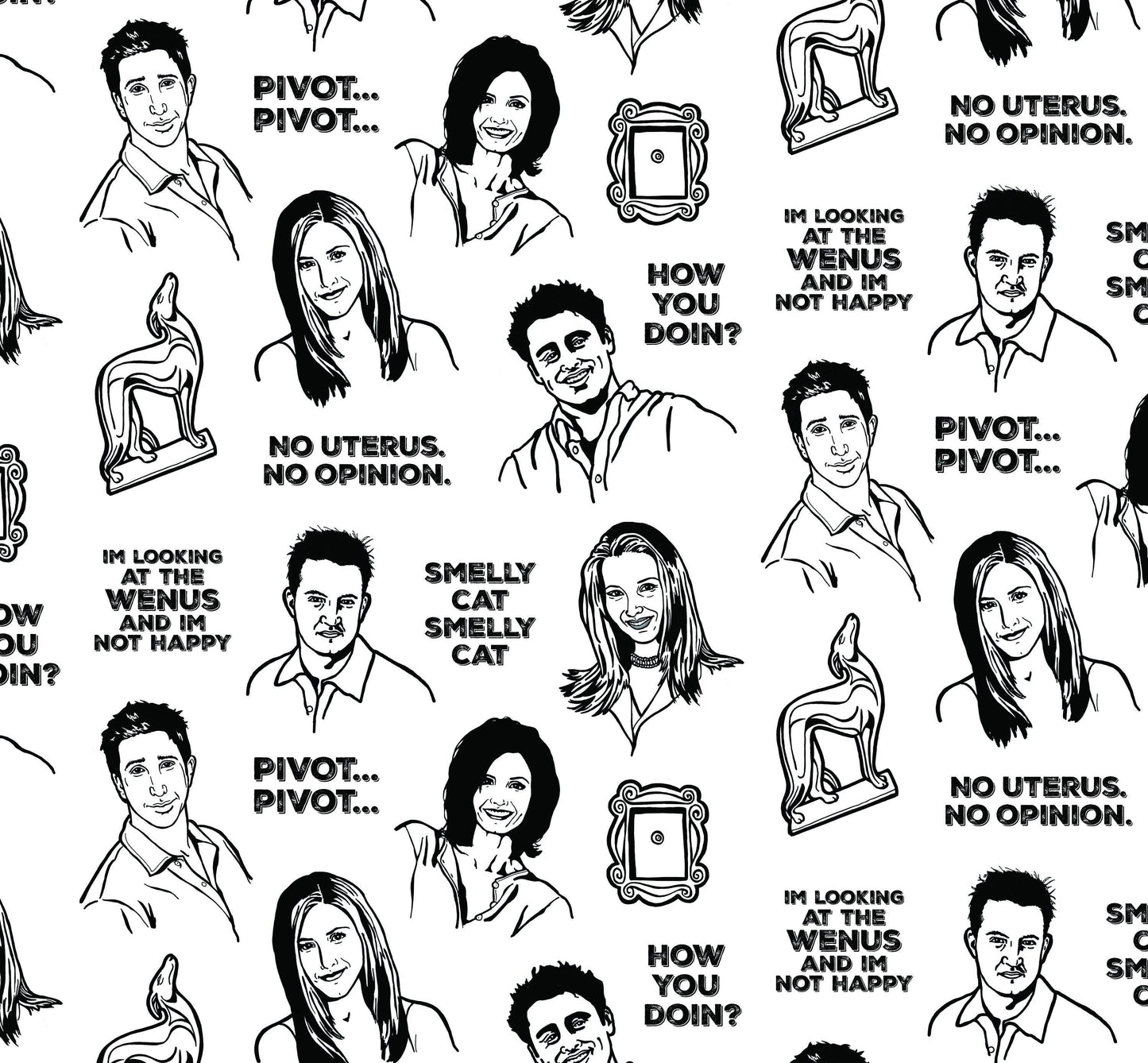 Friends Gift Wrap 24"x36" Sheet