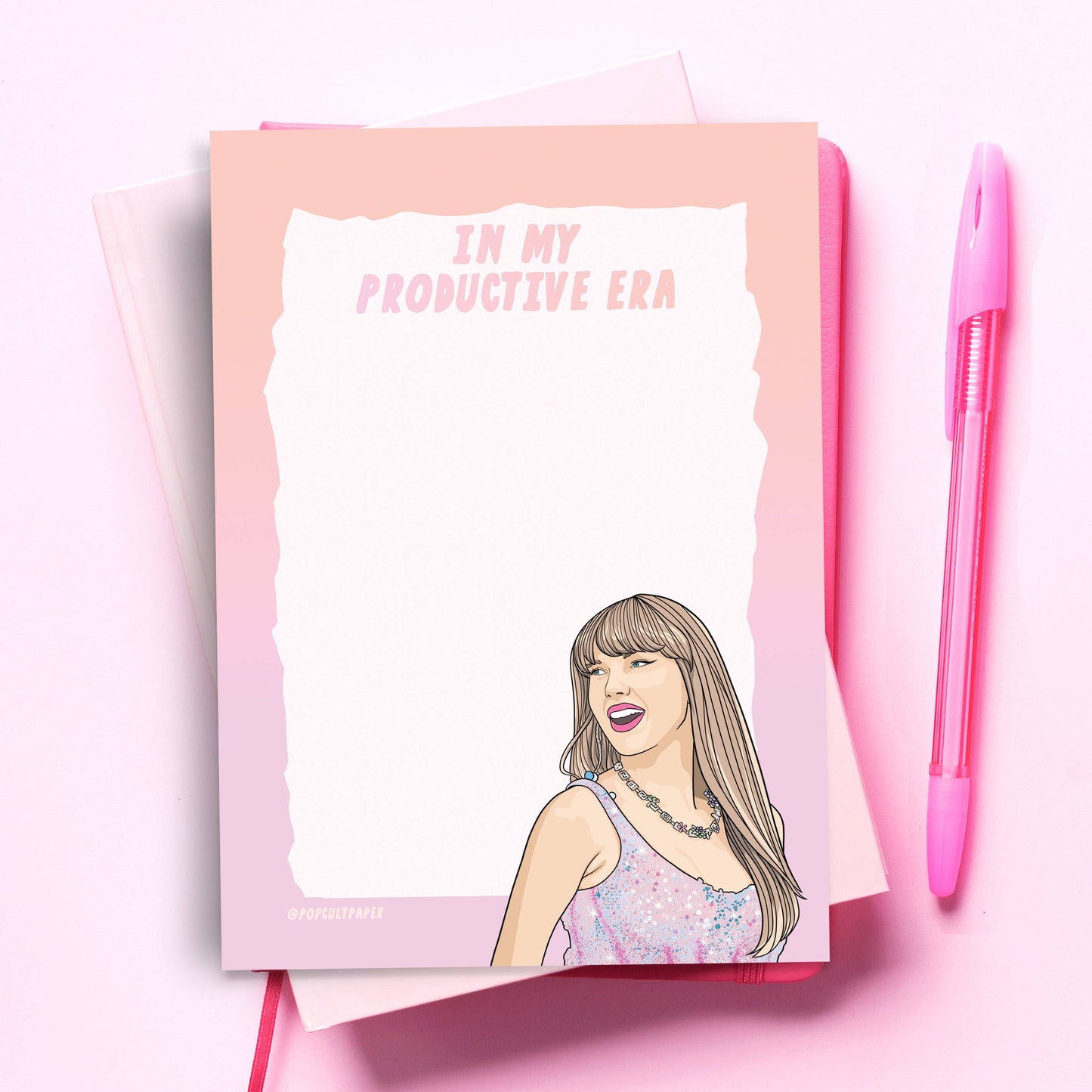 Pop Cult Paper - Productive Era Taylor Swift Funny Notepad - Pop Culture Pad