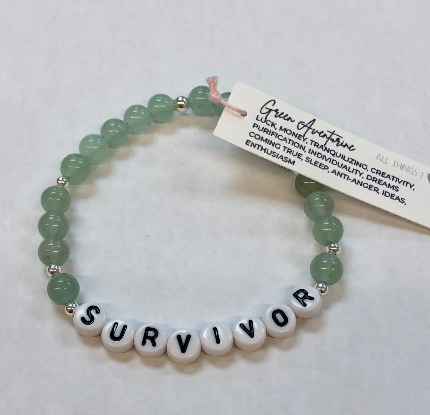All Things I <3 - 'Survivor' lettered bracelet