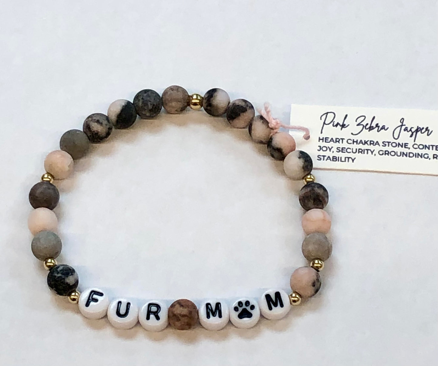 All Things I <3 - 'Fur mom' lettered bracelet