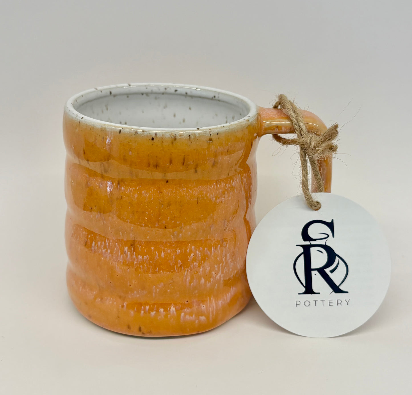 Stoney Ridge Pottery - Wavy orange mug