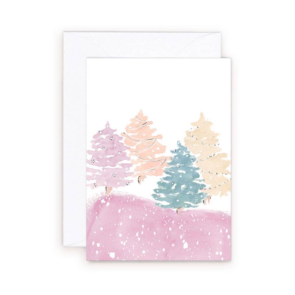 Almeida Illustrations - Mini Card - Pastel Christmas Enclosure Card