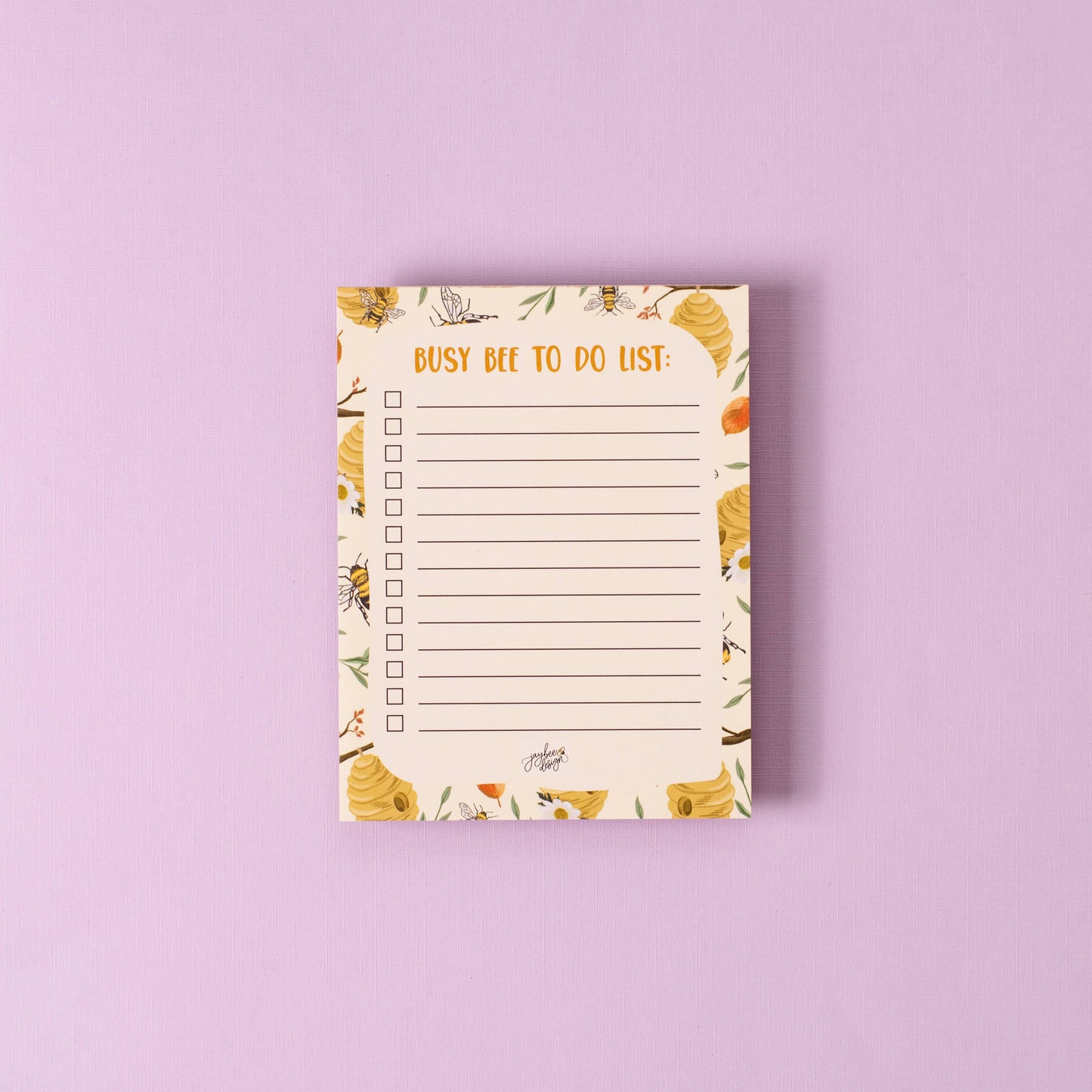 Jaybee Design - Busy Bee To Do List- 25pg Notepad