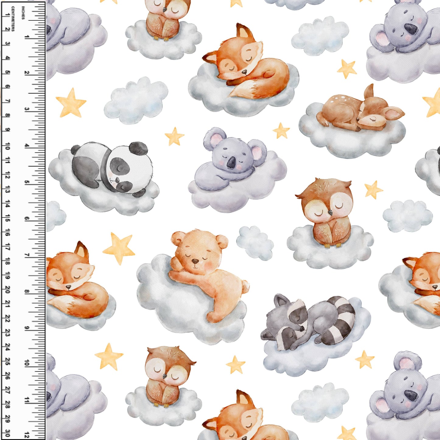Busy Little Stitches - Sleepy Cloud Animals Toddler Blanket