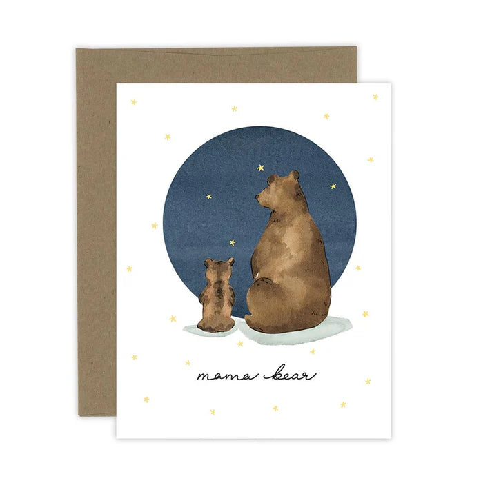 Almeida Illustrations - Mama Bear Mother's day card: White