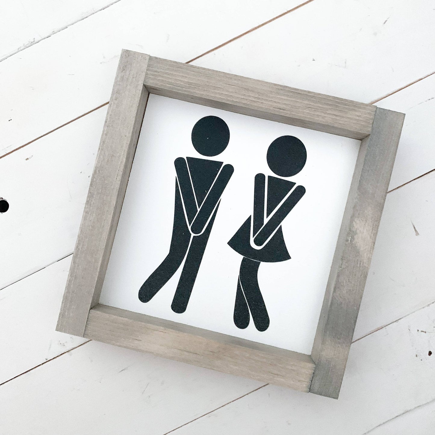 Ashwood Designs - Restroom people: Black / Dark Walnut