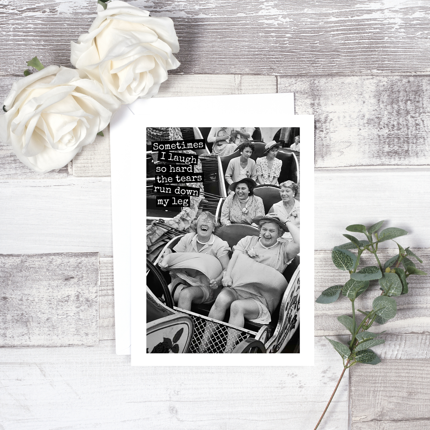 Raven's Rest Studio - Funny Greeting Card. Sometimes I Laugh So Hard...