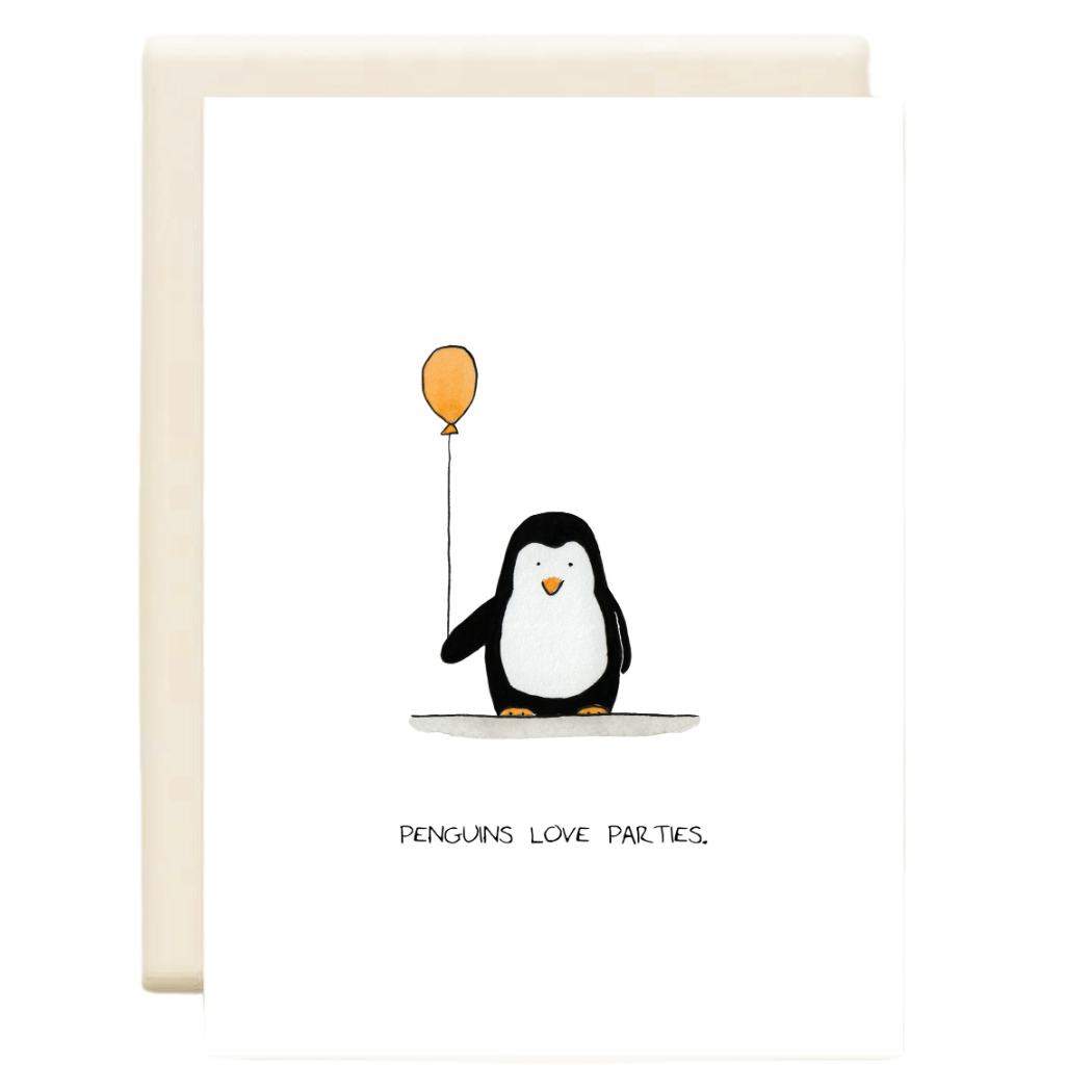 Inkwell Cards - Party Penguin | Birthday Greeting Card