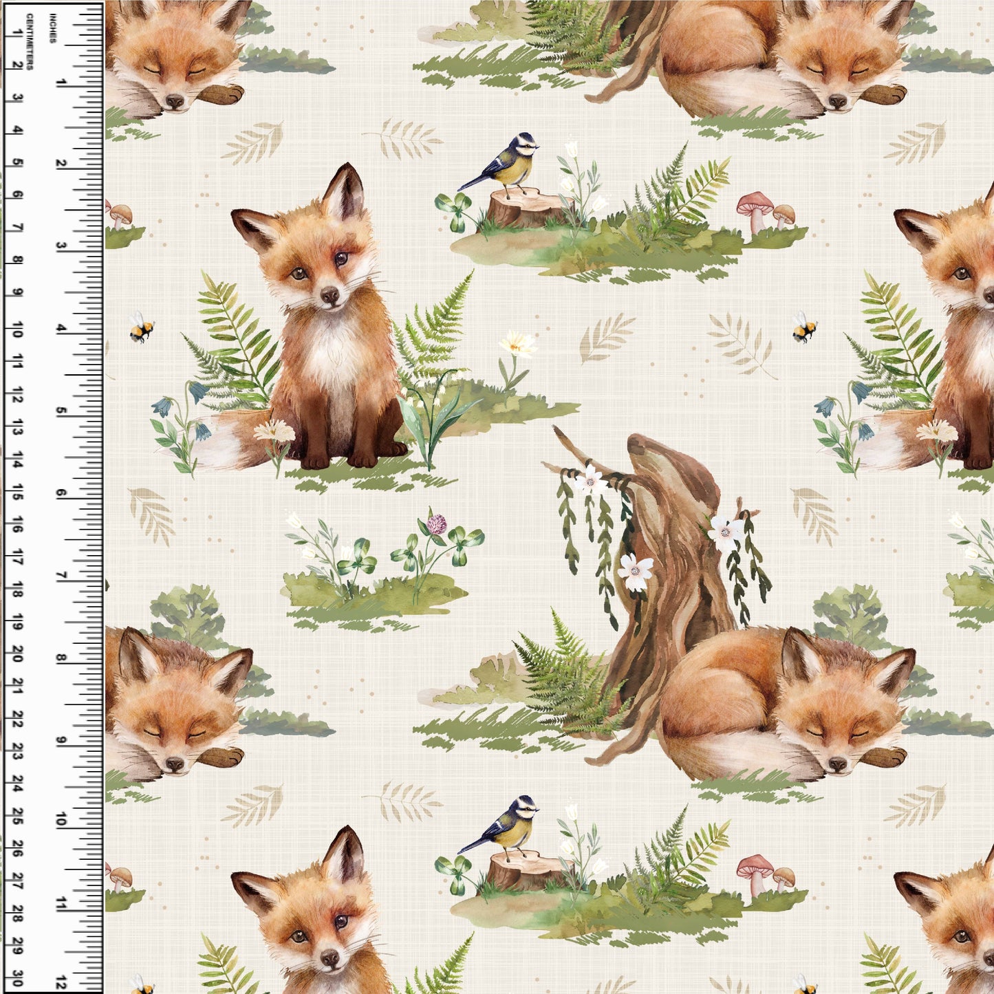 Busy Little Stitches - Fox & Fern Adult Blanket