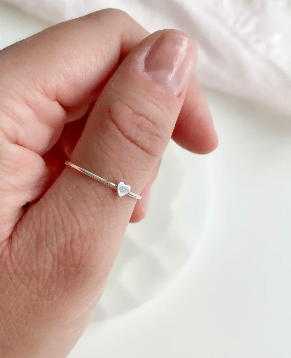 All Things I Heart - Silver mini sweetheart rings