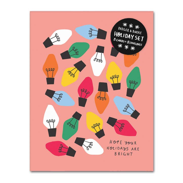 Badger & Burke - Christmas Lights Card Set