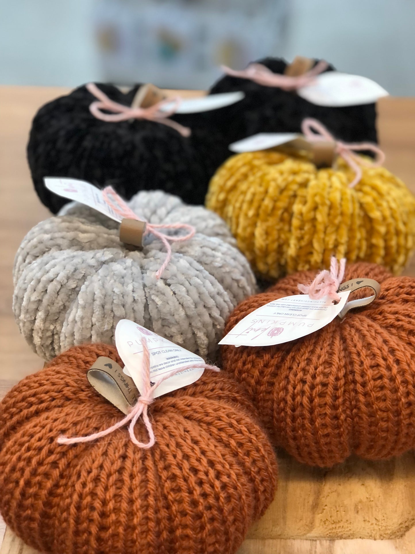 All Things I Heart- knitted Pumpkins