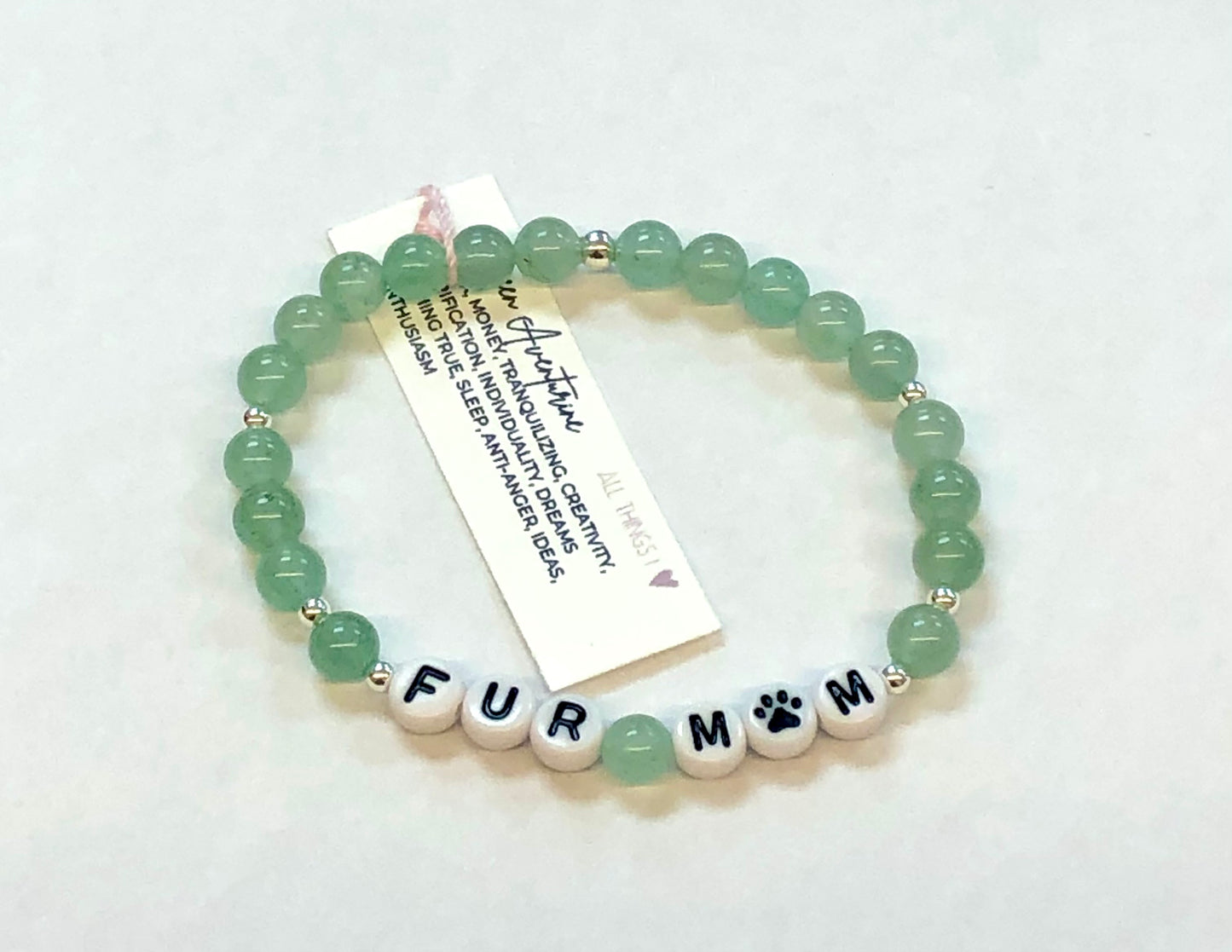 All Things I <3 - 'Fur mom' lettered bracelet