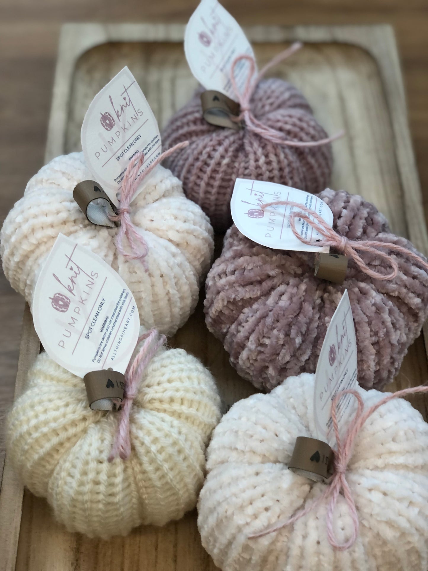 All Things I Heart- knitted Pumpkins