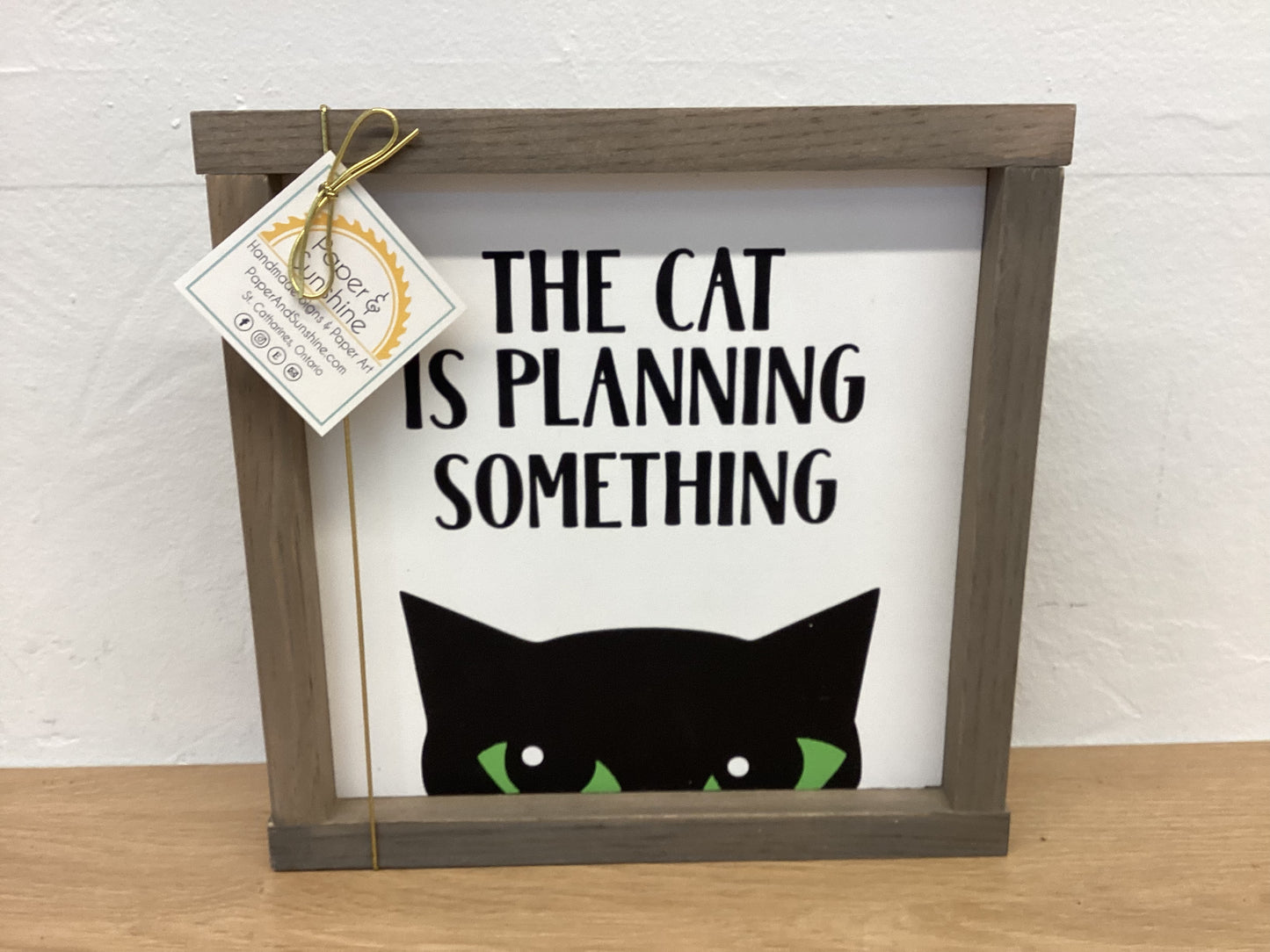 Paper & Sunshine - Square wooden sign-various- Sm