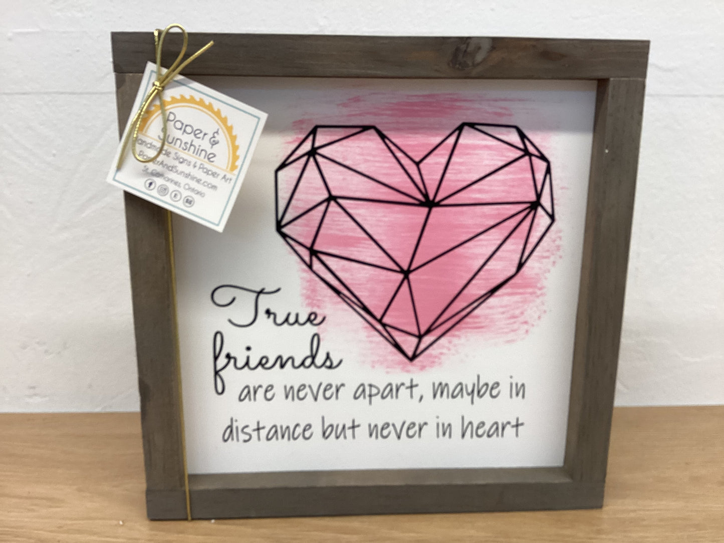 Paper & Sunshine - Square wooden sign-various- Sm