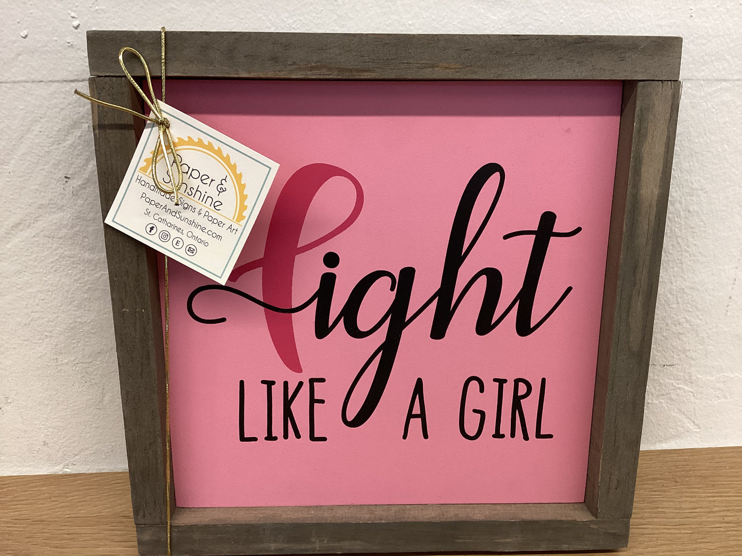 Paper & Sunshine - Square wooden sign-various- Sm