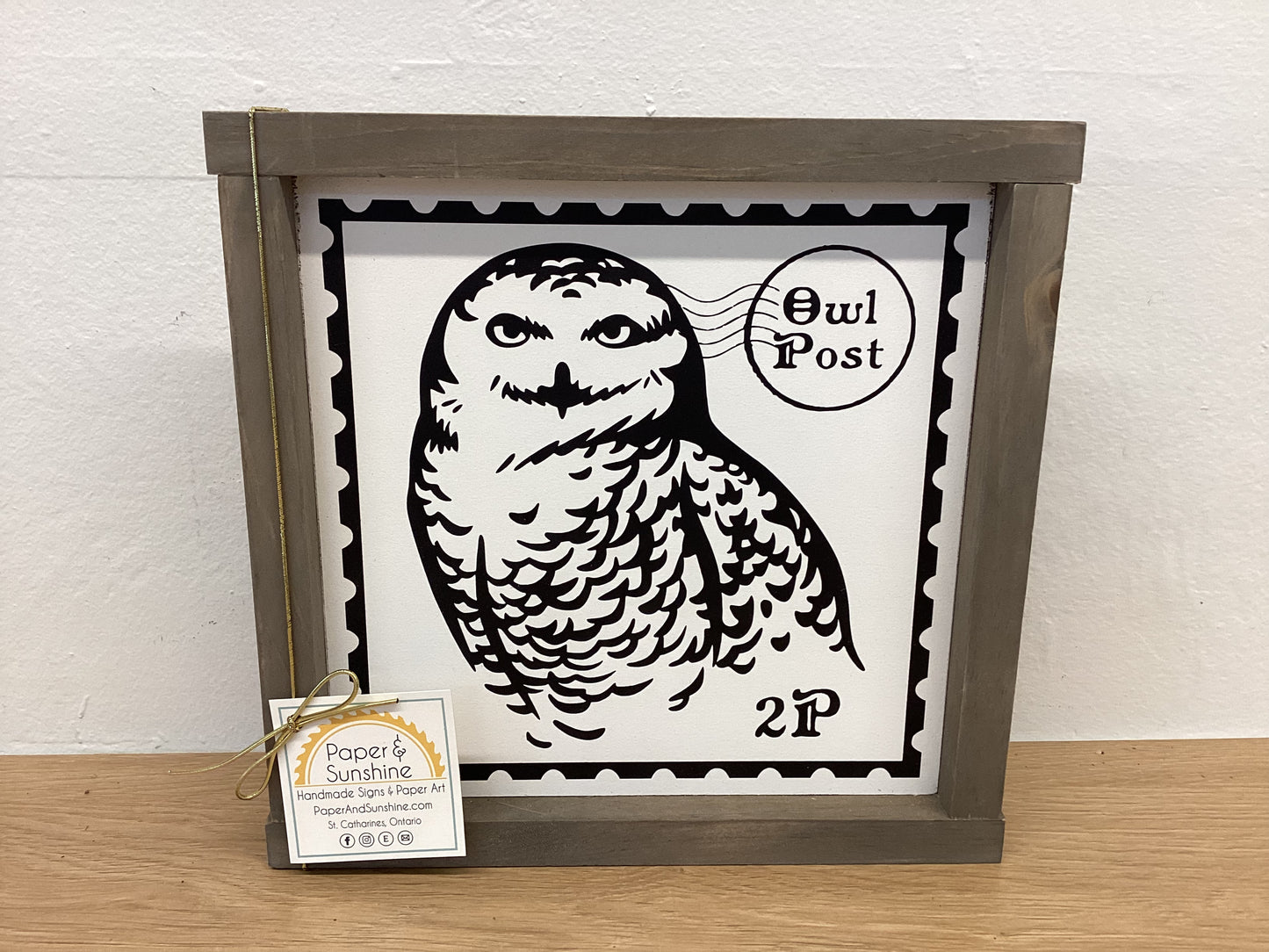 Paper & Sunshine - Square wooden sign-various- Sm