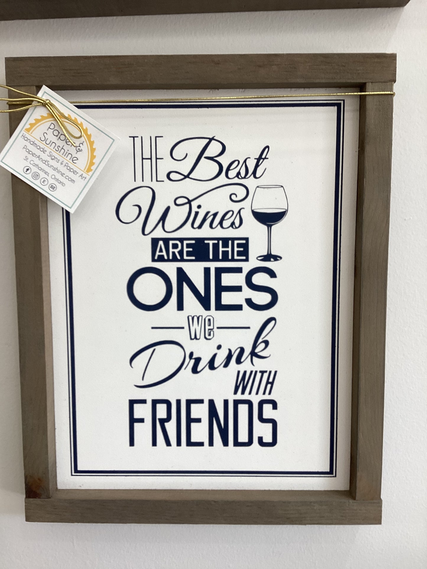 Paper & Sunshine - 10.5”x 13.5” Rectangle wooden sign-various