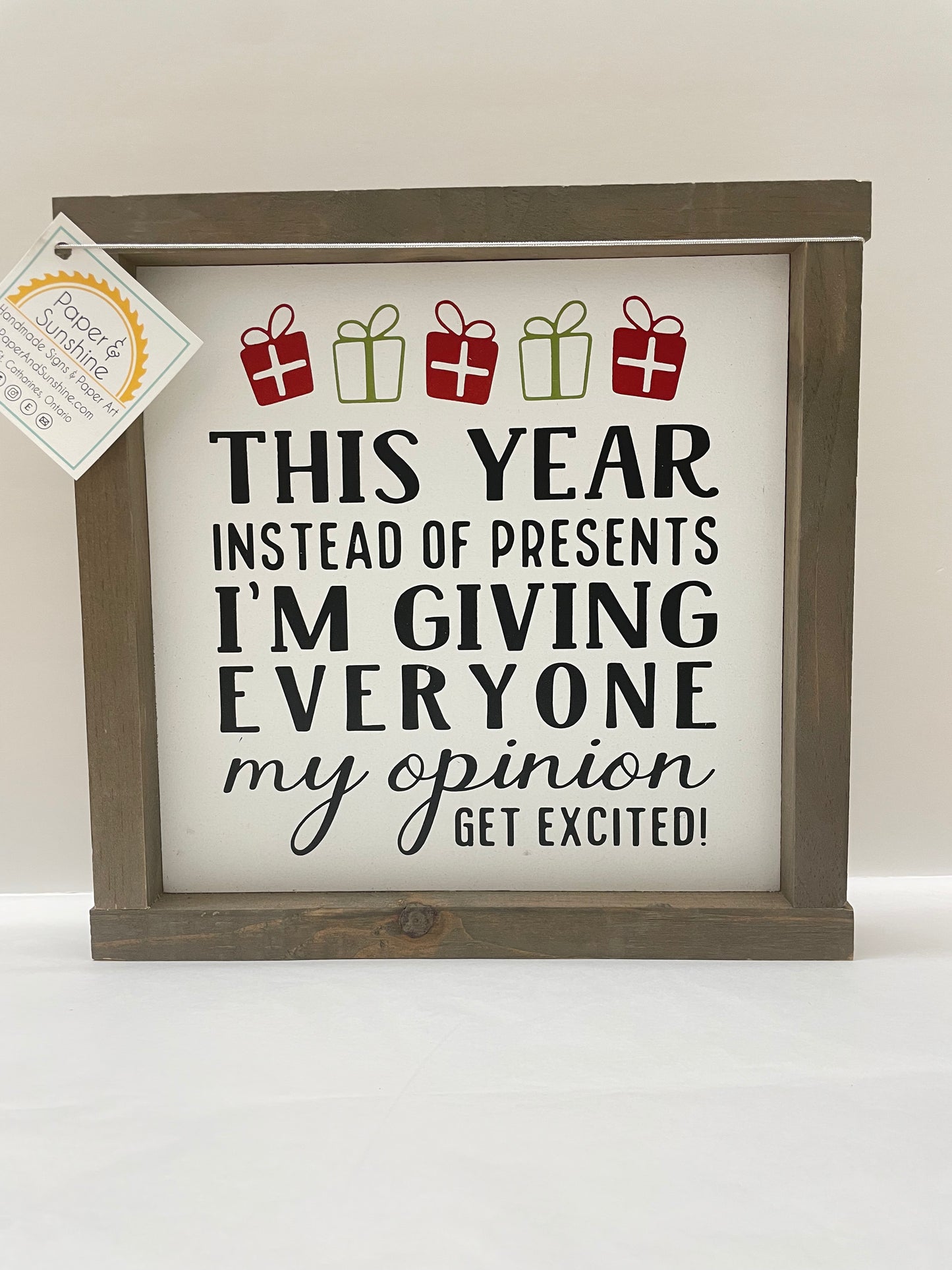 Christmas - Paper & Sunshine- Wooden Signs