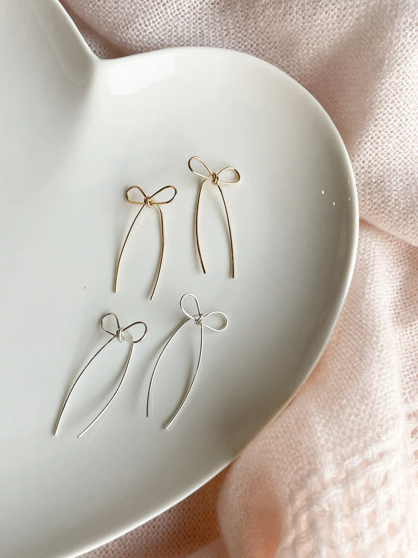 All Things I Heart - Bow threader earrings