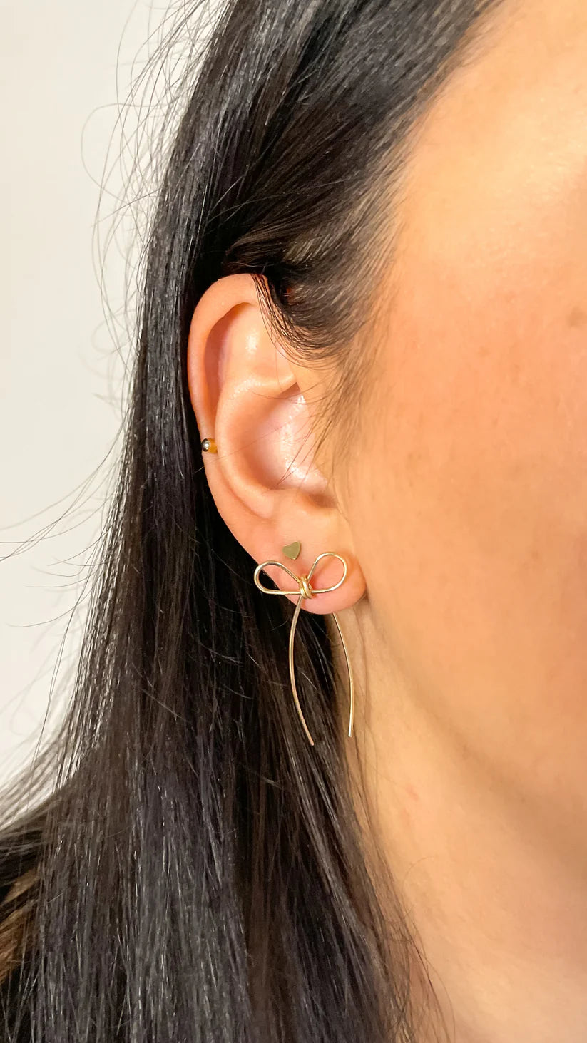 All Things I Heart - Bow threader earrings