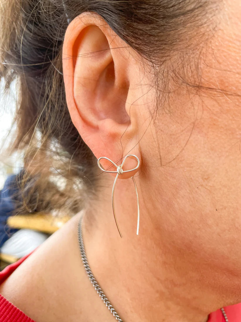 All Things I Heart - Bow threader earrings