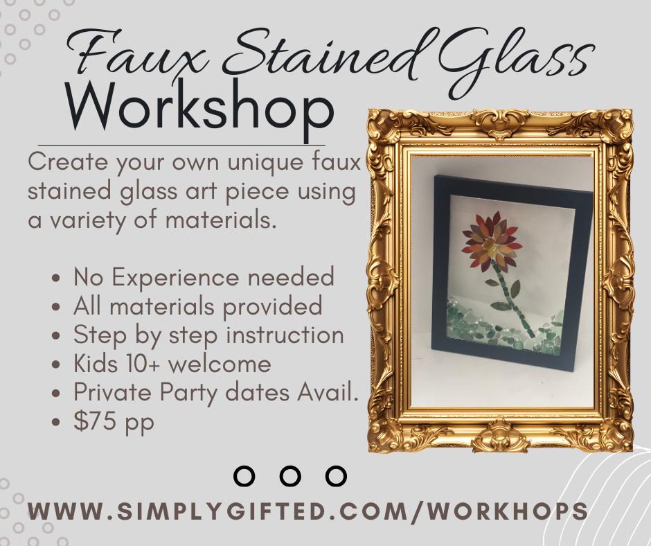 Faux stained glass/Resin pour workshop: October 16, 2025
