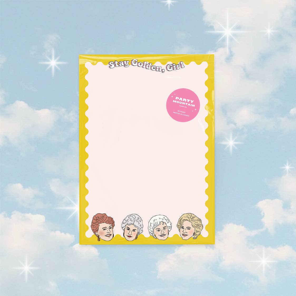Party Mountain Paper co. - Stay Golden Girl Notepad