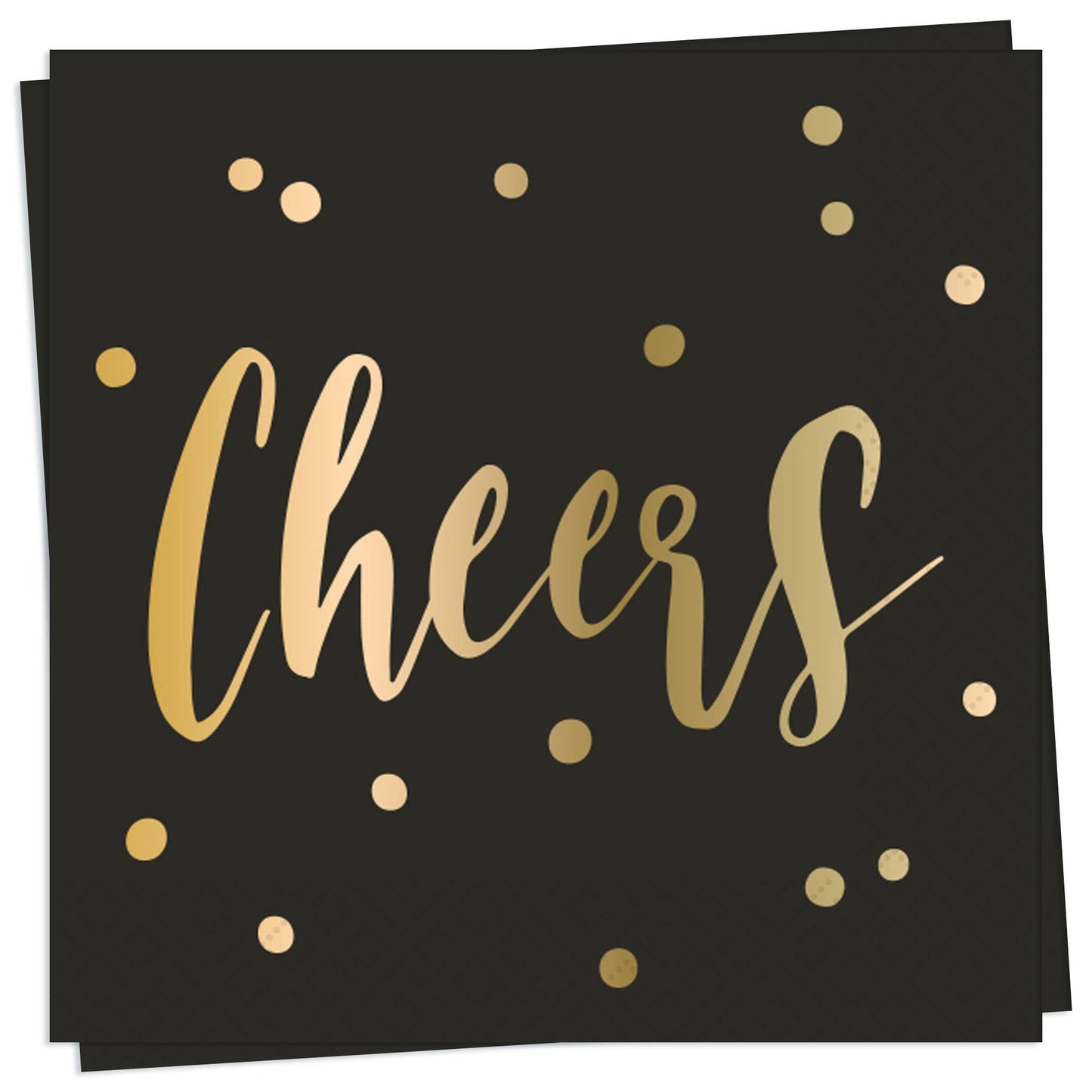 Twilight Collection - Cheers Confetti Foil Cocktail Napkin