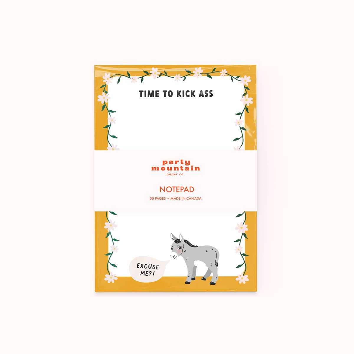 Party Mountain Paper co. - Time To Kick A** Notepad | Last Chance