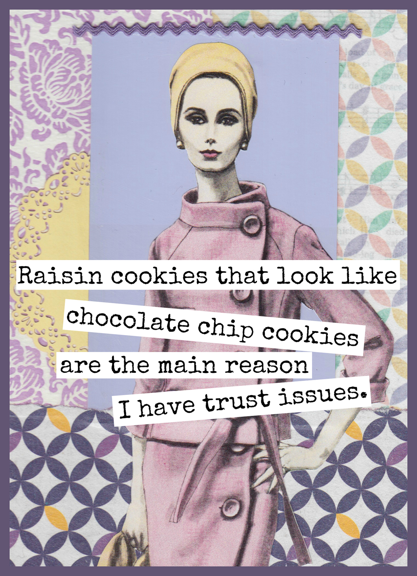 Raven's Rest Studio - Funny Greeting Card. Raisin Cookies That Look Like Chocolate