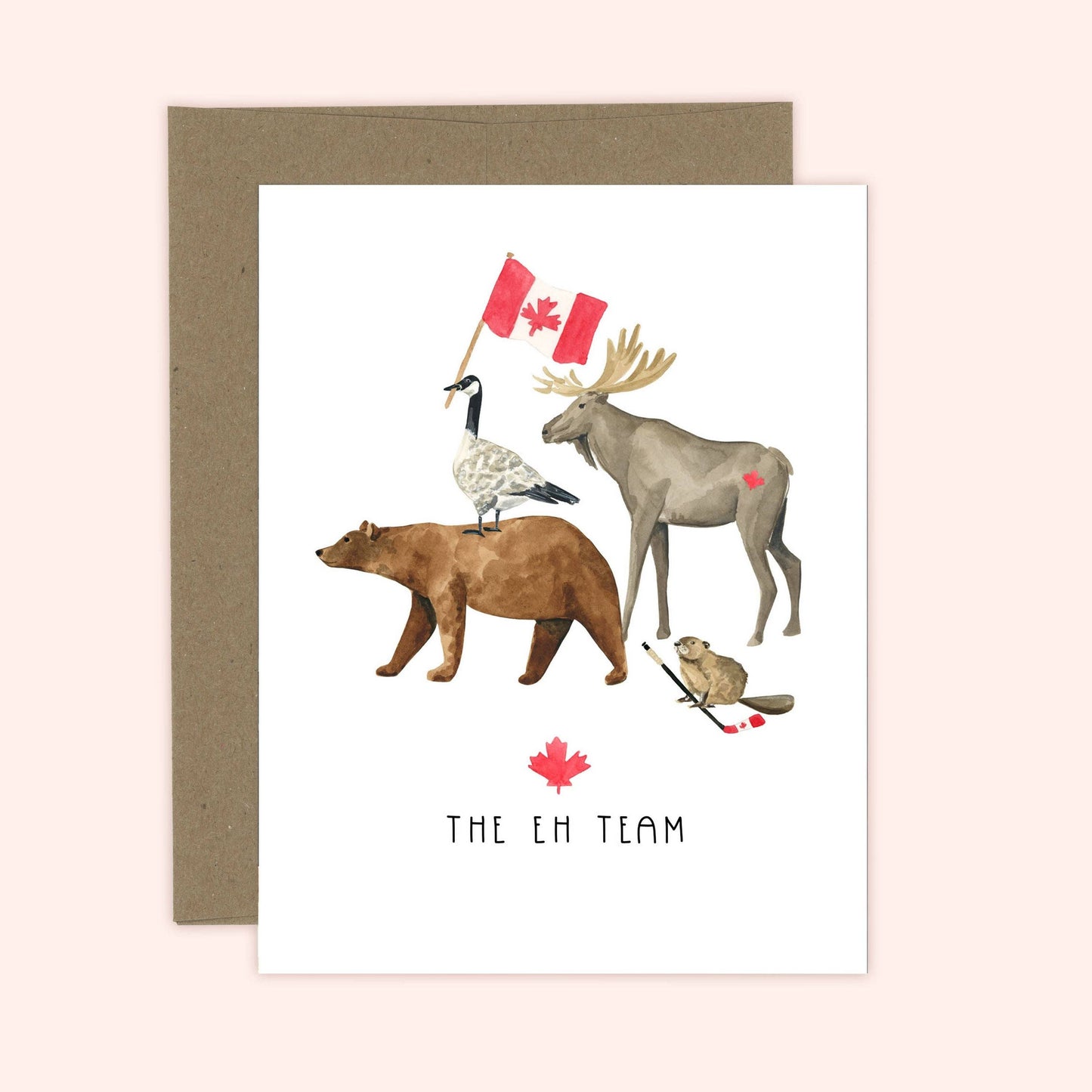 Almeida Illustrations - The Eh Team Card | Canada Card: White