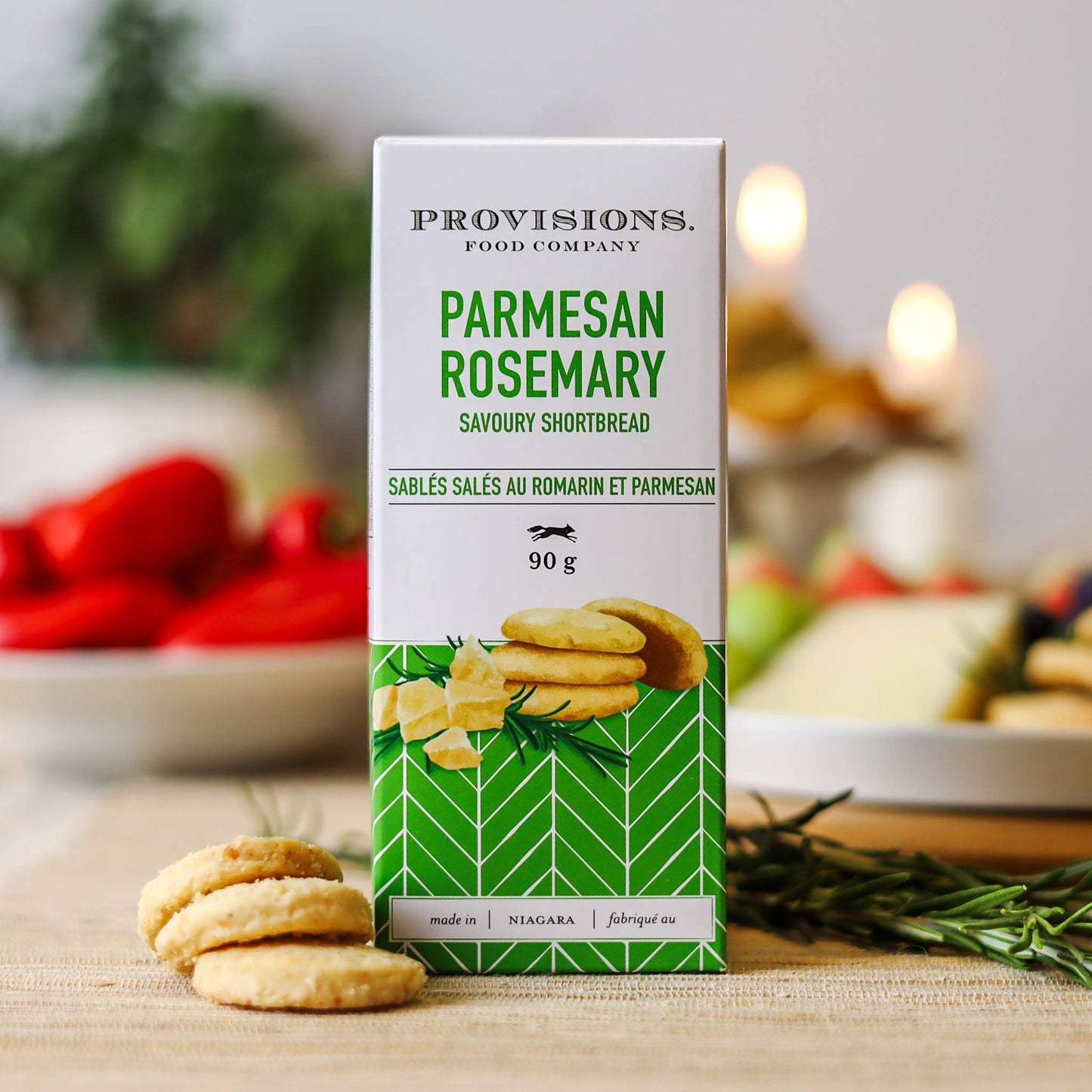 Provisions Food Company - Parmesan & Rosemary Shortbread: 90g