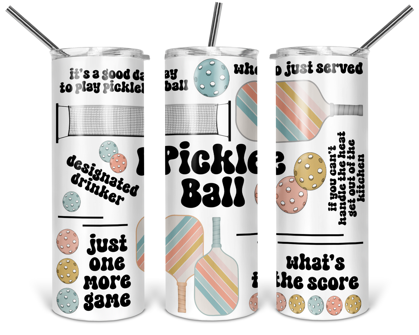 DIYxe - Pickleball 20oz Skinny Tumbler | Sports Tumbler