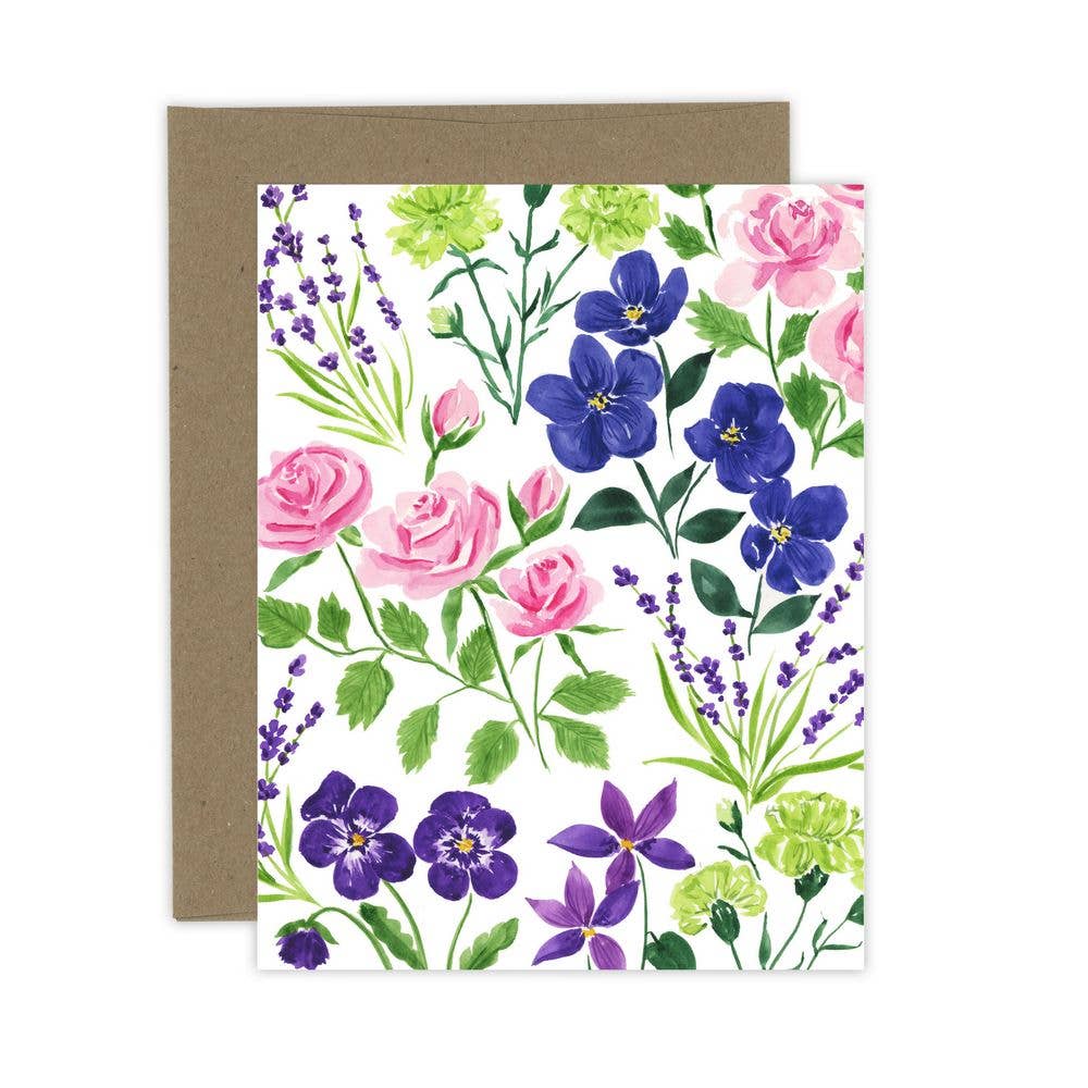 Almeida Illustrations - Pansies and Roses | Boxed Set of 6 Greeting Cards