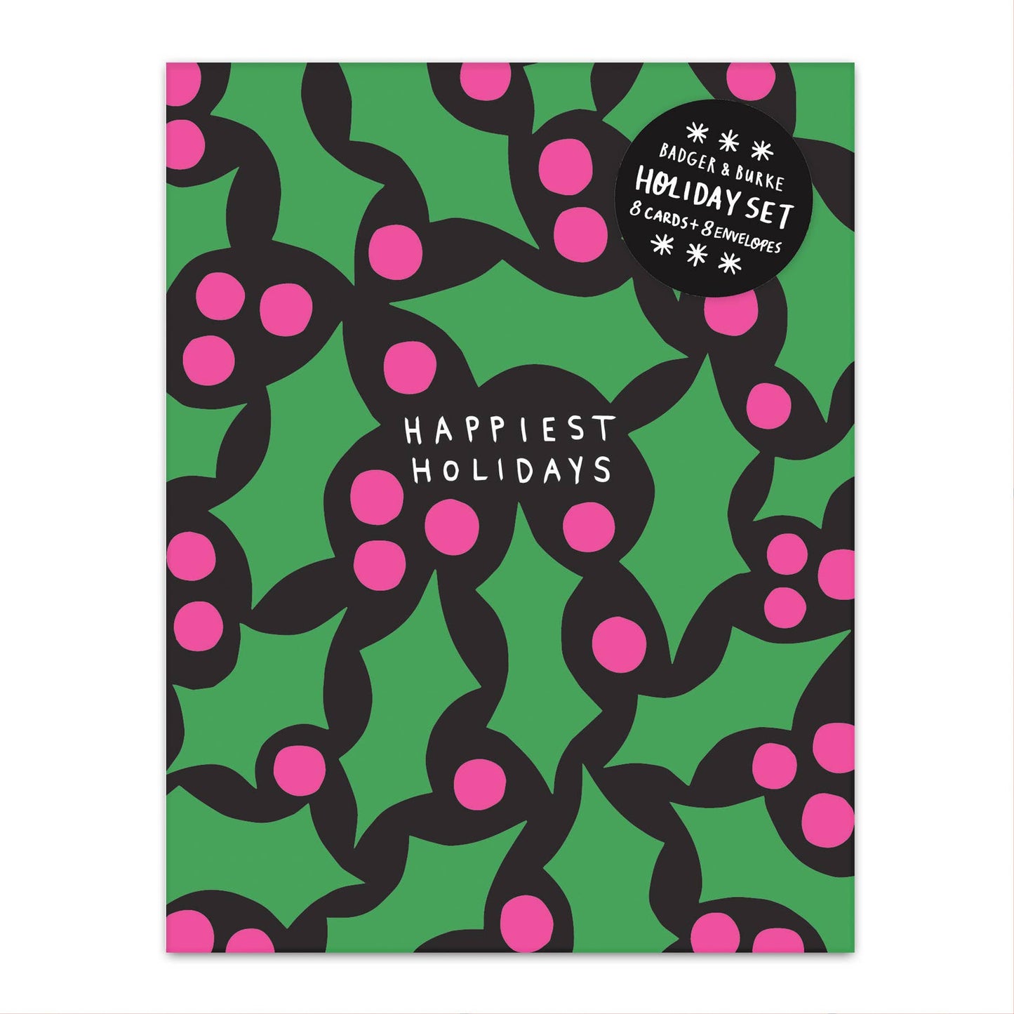 Badger & Burke - Holly Holidays Card Set
