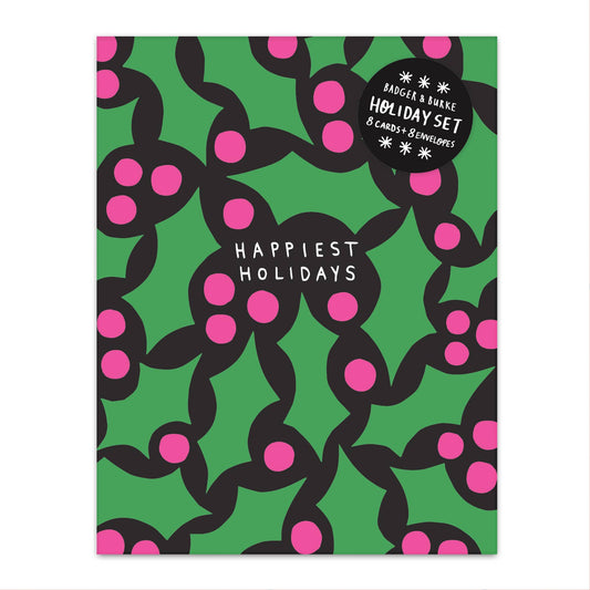 Badger & Burke - Holly Holidays Card Set